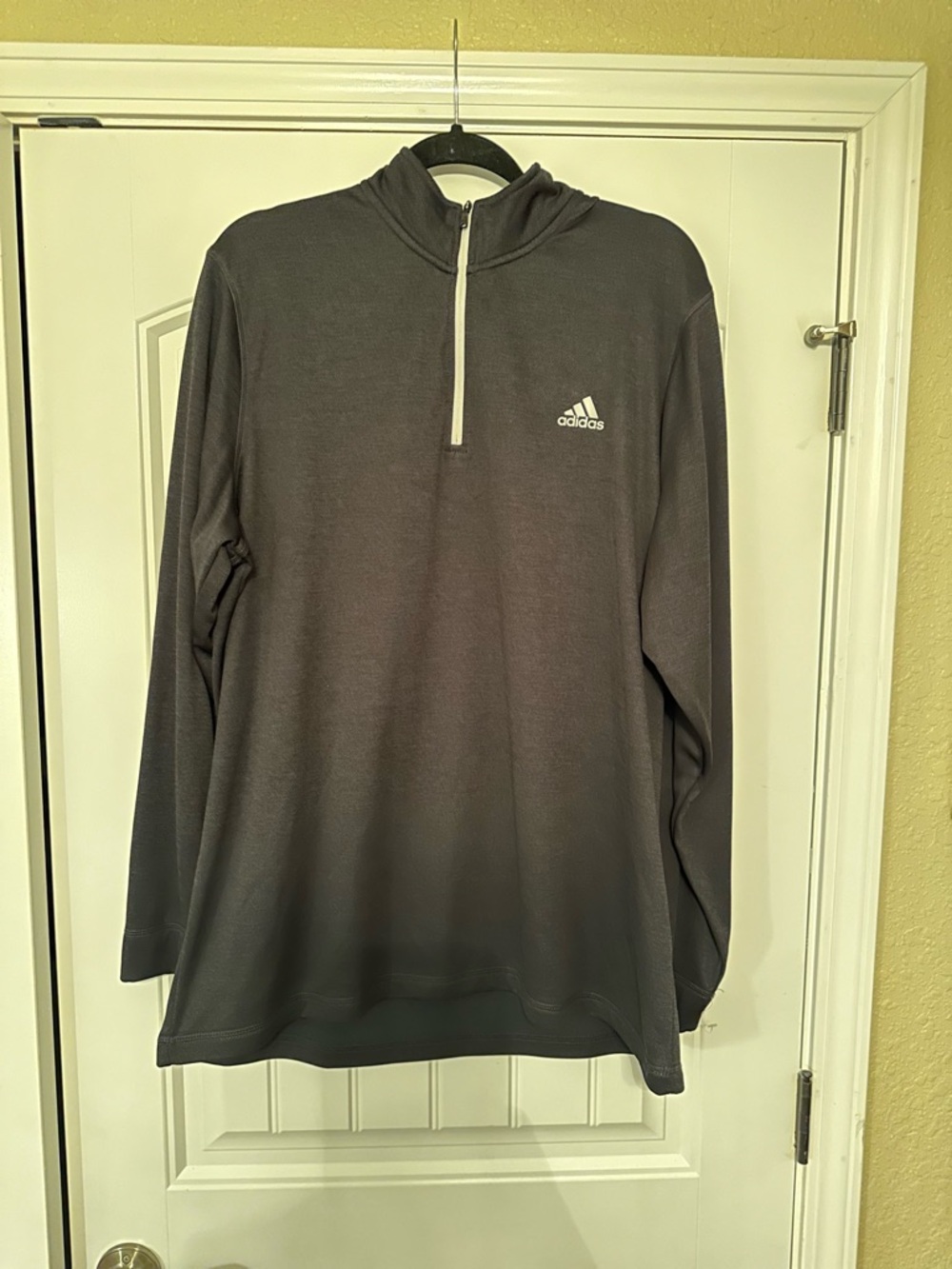 adidas Black Quarter-Zip Golf Pullover